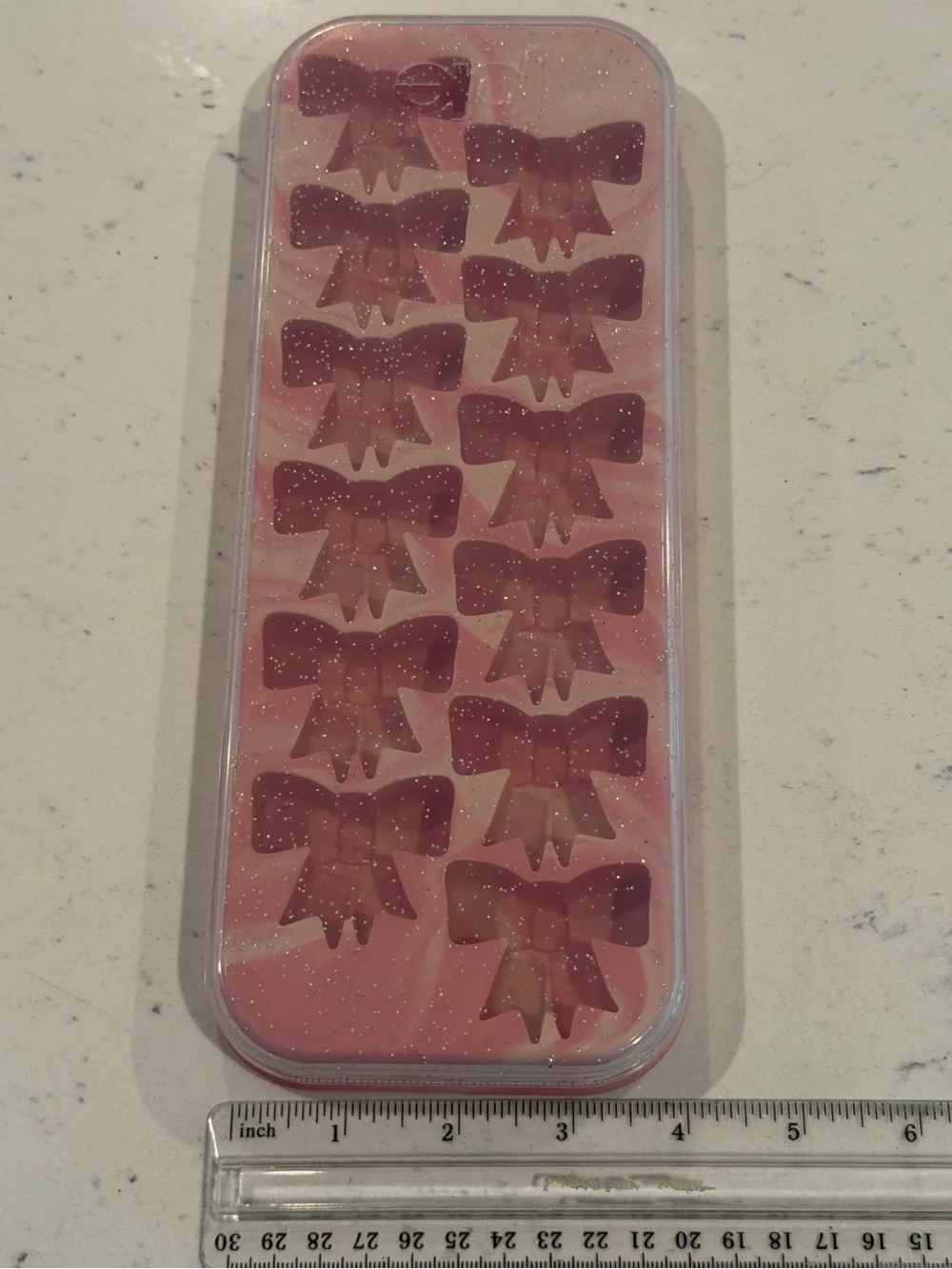 Joie Pink Glitter Bow Ice Cube Tray